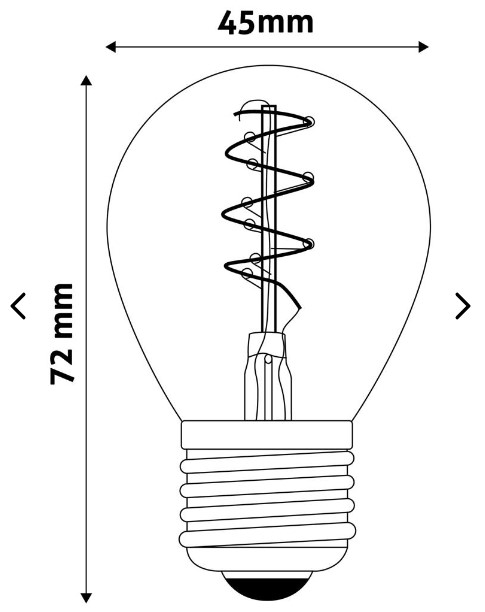 Dekorační led vlákno žárovka e27 3W 2200K mini